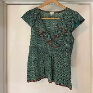 Anthropologie Odille Silk Blouse Sz 6
